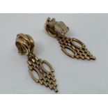 9 carat yellow gold clip on earrings
