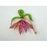 Costume Fuchsia brooch