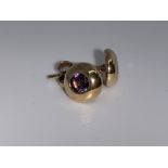 9ct gold amethyst earrings