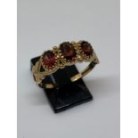 9 carat yellow garnet ring