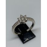 18 carat white gold diamond ring