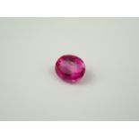 Unmounted 7.27ct pink sapphire