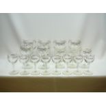 Quantity of vintage gold lustre glasses