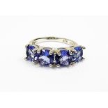 Silver tanzanite ring