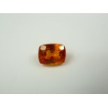 Unmounted 9.25ct orange sapphire