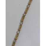 9 carat yellow gold CZ bracelet