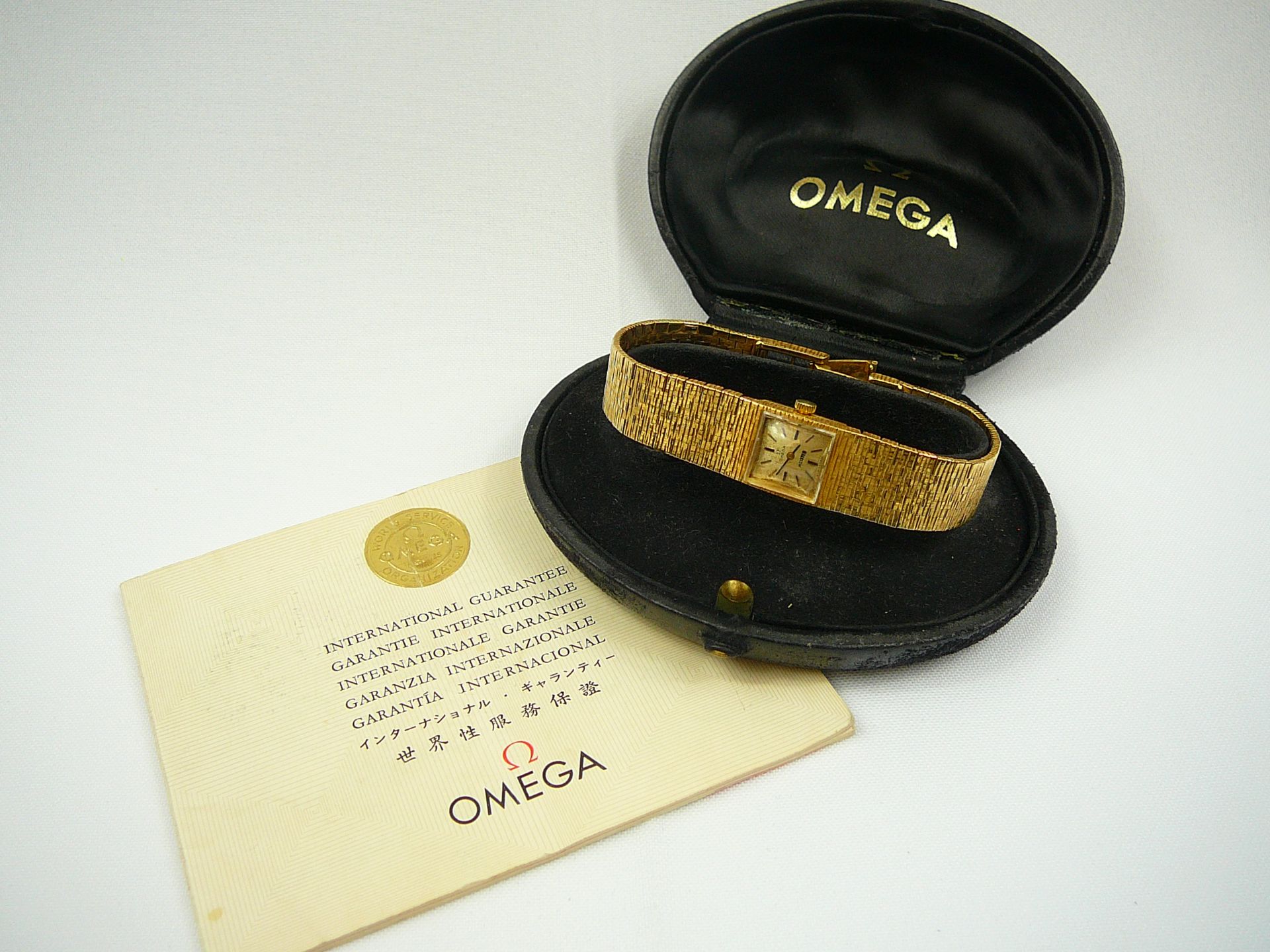 Ladies gold Omega wrist watch
