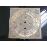 Brass longcase clock dial