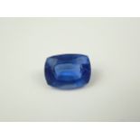 Unmounted 8.62ct blue sapphire