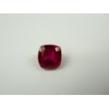 Unmounted 7.70ct ruby