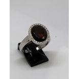 9ct gold garnet ring