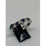 18ct gold sapphire and diamond ring