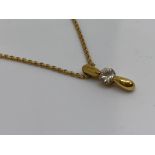 18ct gold diamond pendant