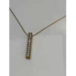 9ct gold diamond pendant