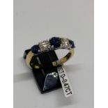 18ct gold sapphire and diamond ring