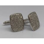 18ct gold diamond cufflinks