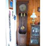 Oak longcase clock