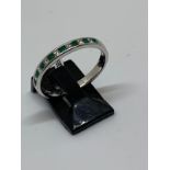 18ct gold emerald and diamond ring