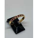 18ct gold ruby and diamond ring