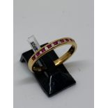 18ct gold ruby and diamond ring