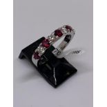 18ct gold ruby and diamond ring