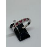 18ct gold ruby and diamond ring