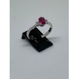 18ct gold ruby and diamond ring