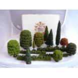 2 boxes of Lilliput Lane accessory trees / shrubs