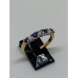 18ct gold sapphire and diamond ring