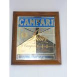 Vintage framed Campari pub mirror