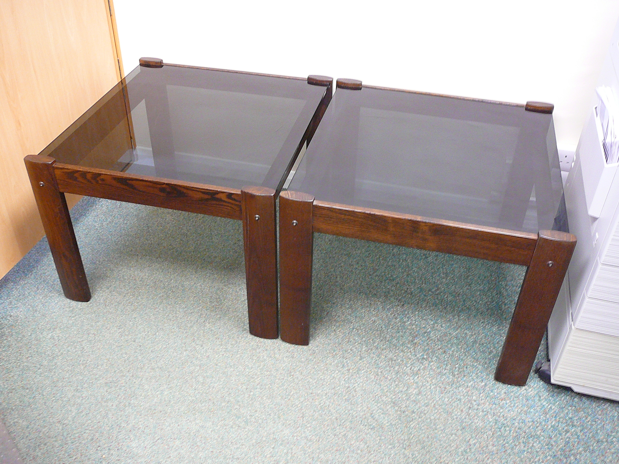Vintage 1980S pair of end tables