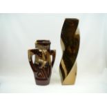 Vintage Kad Yad pottery vase and other