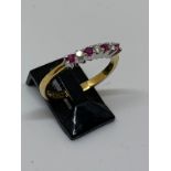 18ct gold ruby and diamond ring