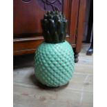 Large glazed pottery pineapple.