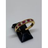 18ct gold ruby and diamond ring