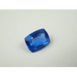 Unmounted cushion natural blue sapphire. 7.85ct