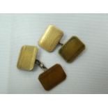 Pair of gold on silver cufflinks