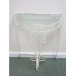 Vintage wrought metalwork console table