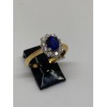 18ct gold sapphire and diamond ring