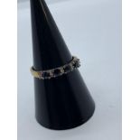 9ct gold diamond and sapphire ring