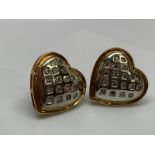 9ct gold diamond earrings