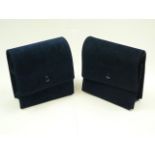 2 x Chopard suede watch wallets