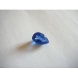 Unmounted pear cut natural tanzanite. 8.15ct