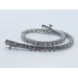 9ct white gold diamond bracelet