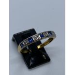 18ct gold sapphire & diamond ring