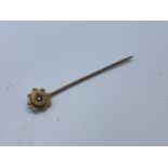 9ct gold diamond stick pin