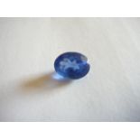 Unmounted oval cut natural tanzanite. 9.87ct