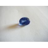 Unmounted oval cut natural tanzanite. 10.22ct