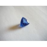 Unmounted trillion cut natural tanzanite. 9.40ct