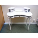 Reproduction painted kidney desk / dressing table